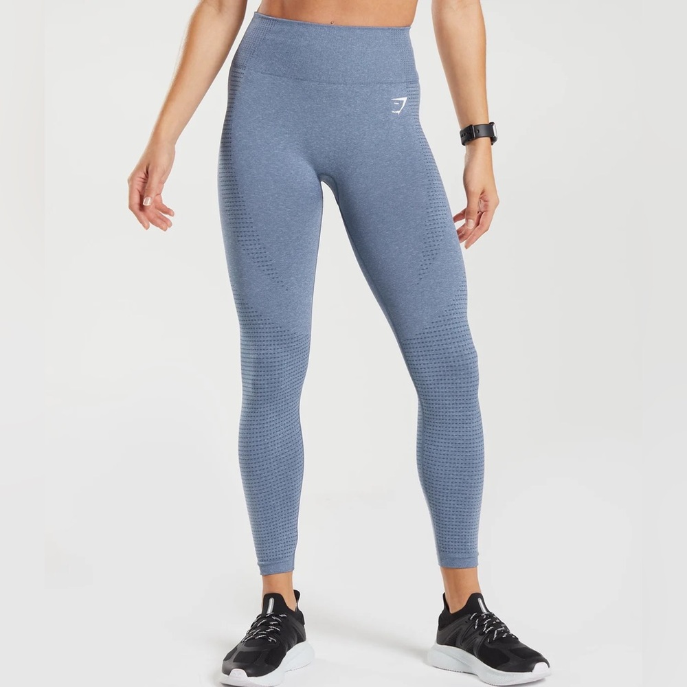 Gymshark Vital Seamless 2.0 Legging (Small) Evening Blue Marl